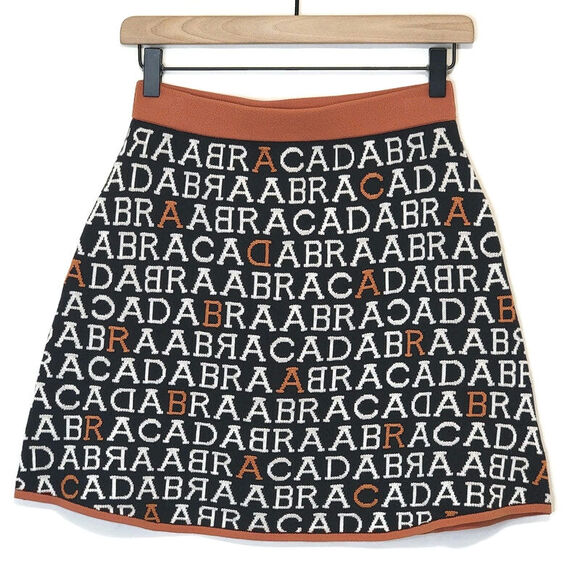 Anthropologie Maeve Abracadabra Knit Mini Skirt Boho Retro Statement Skirt XS - Picture 11 of 11